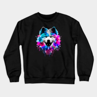 Floof Samoyed Stencil Poster Art Crewneck Sweatshirt